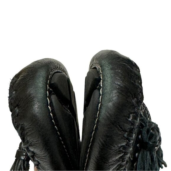 Patricia Nash Domenica Driving Mocs Loafers Black Leather Tassel Women's Sz 8.5 - Picture 10 of 13